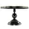Black Aluminum Coffee Table with Pedestal Base 31" x 31" x 19"